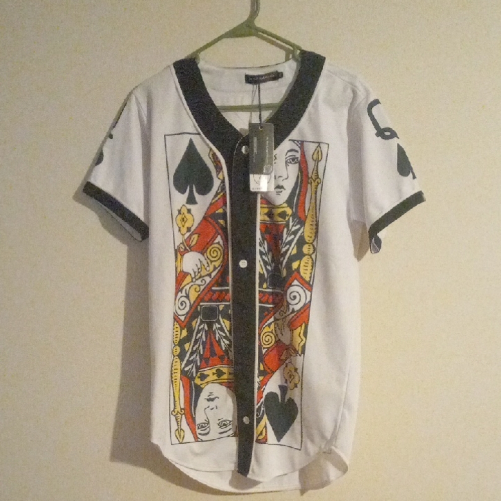 Mr. Bao Long & Miss.Go Graphic Baseball Jersey with Card Design XL
